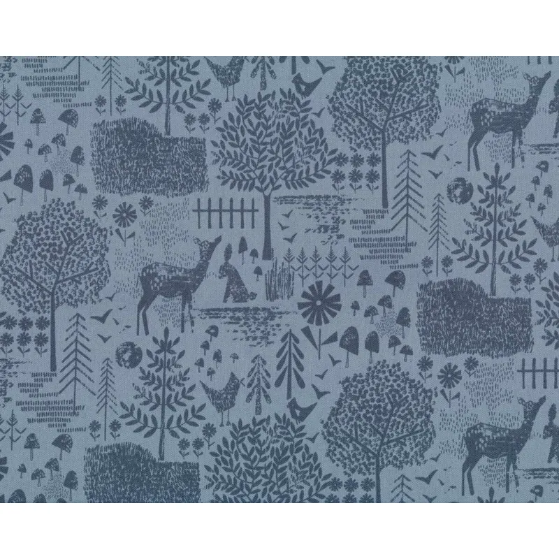 Patchworkstoff MOONLIT FOREST, Garten-Silhouette, Dear Stella