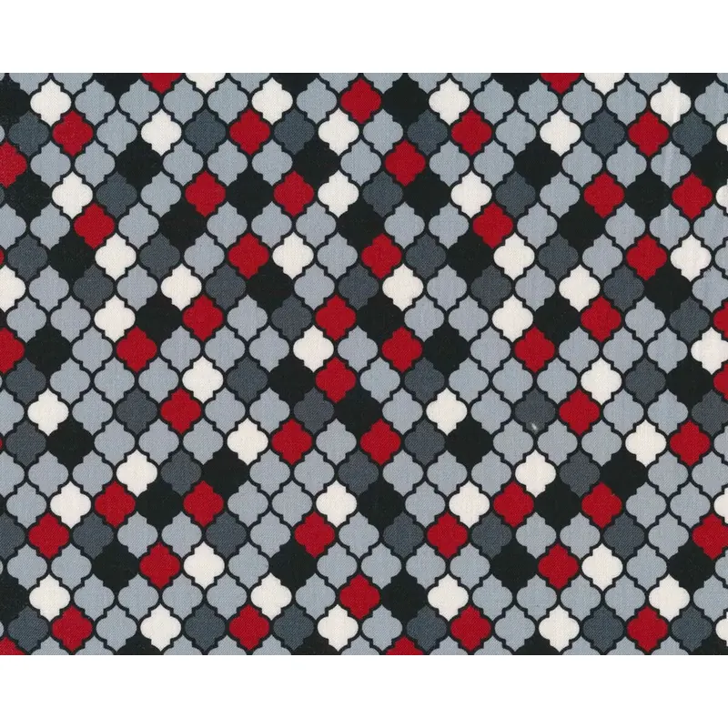 Patchworkstoff MOROCCAN RED, Fliesen-Muster, Henry Glass