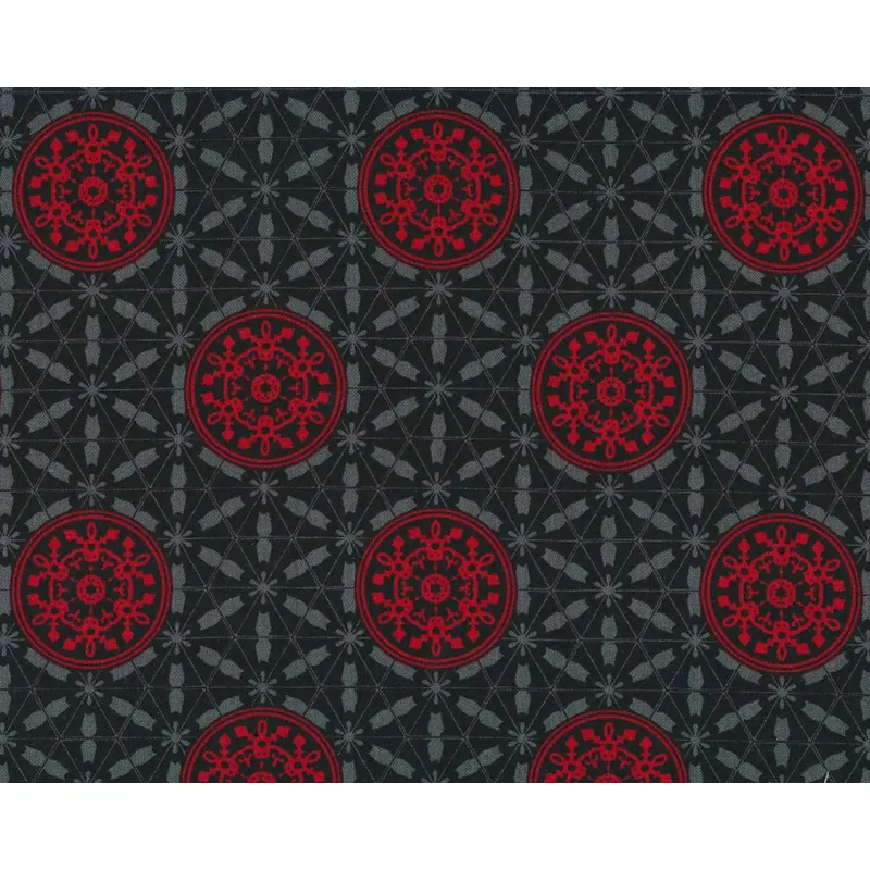 Patchworkstoff MOROCCAN RED, Ornament-Kreise, Henry Glass
