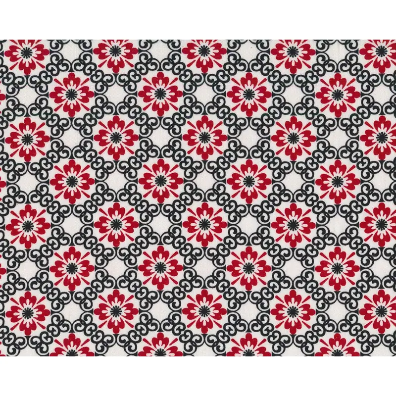 Patchworkstoff MOROCCAN RED, Ornamentblüten, Henry Glass