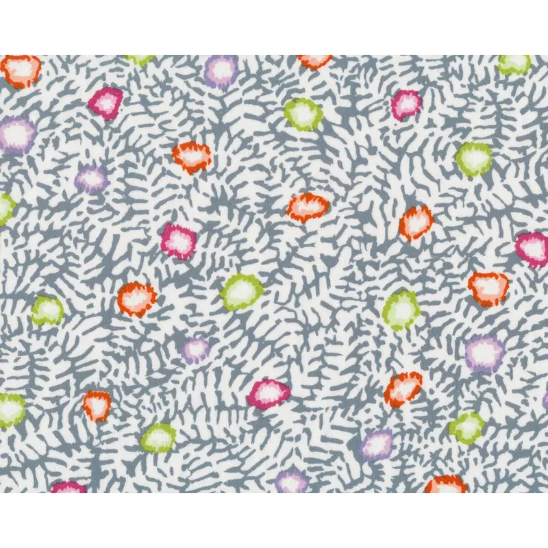 Patchworkstoff MOSS FLOWER, Moos-Blumen, weiß, Kaffe Fassett