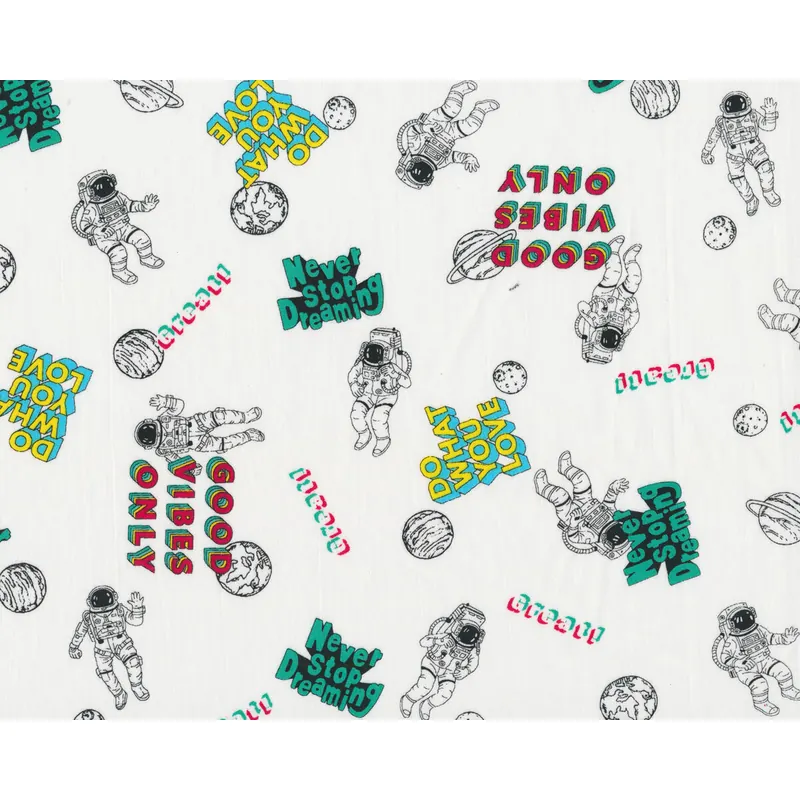 Patchworkstoff MUSINGS, Astronauten, weiß, Robert Kaufman