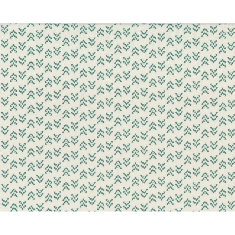 Patchworkstoff NOMAD, Dreieck-Pfeile, cremé-dunkles türkisgrün, Moda Fabrics