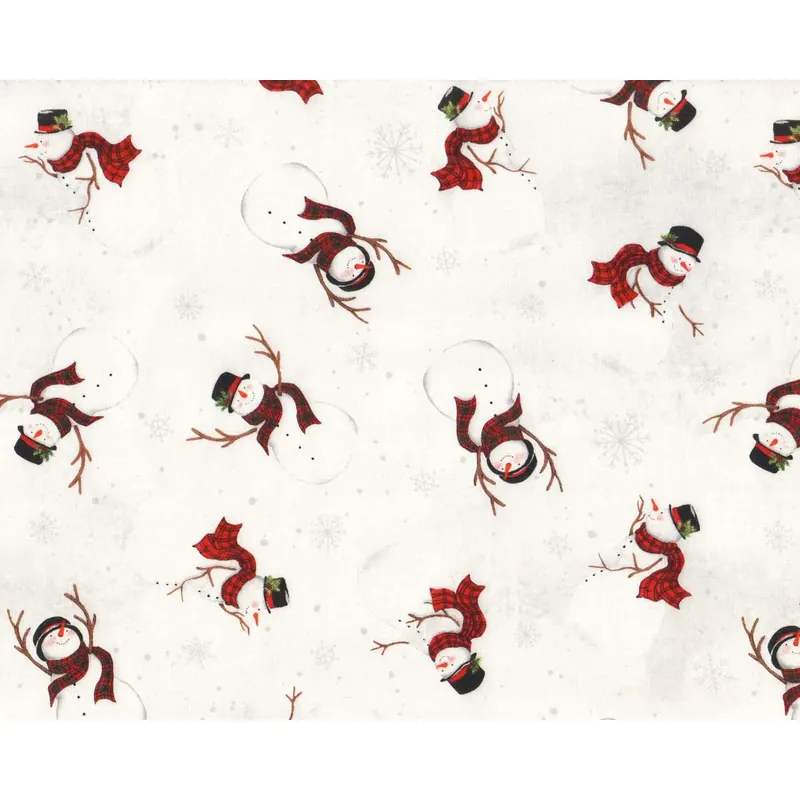Patchworkstoff NOSE TO NOSE, Schneemänner, Wilmington Prints