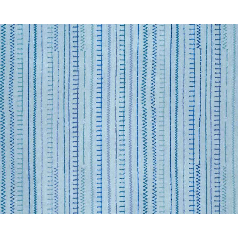 Patchworkstoff OH SEW BEAUTIFUL, Schnittmuster-Linien, hellblau-aquablau