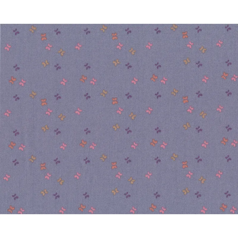 Patchworkstoff ON PLUMBERRY LANE, Schmetterlinge, lavendelgrau-lila