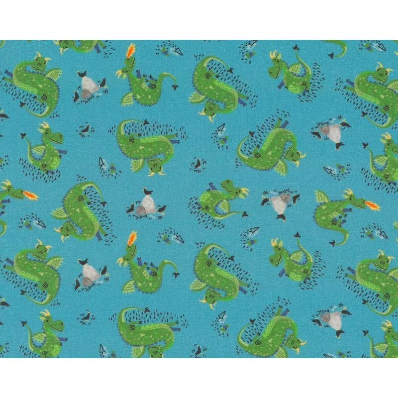 Patchworkstoff ONCE UPON A TIME, Drachen, Camelot Fabrics