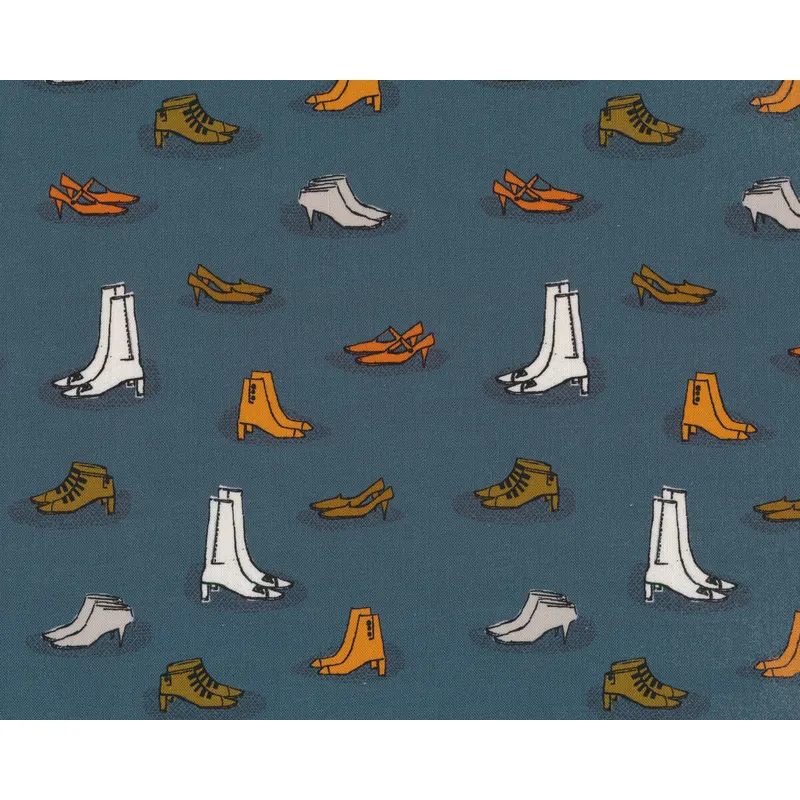 Patchworkstoff Organic Cotton LISBON SQUARE, Schuhe, Cloud9