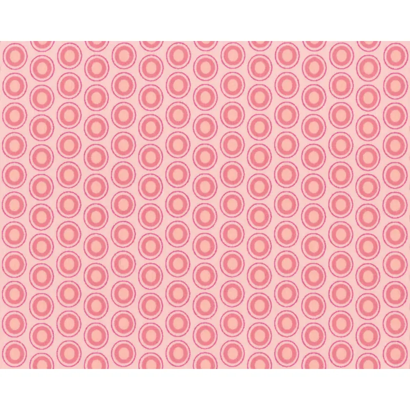 Patchworkstoff OVAL ELEMENTS, Pfauenaugen, lachsrosa, Art Gallery