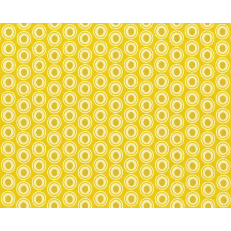 Patchworkstoff OVAL ELEMENTS, Pfauenaugen, maisgelb, Art Gallery