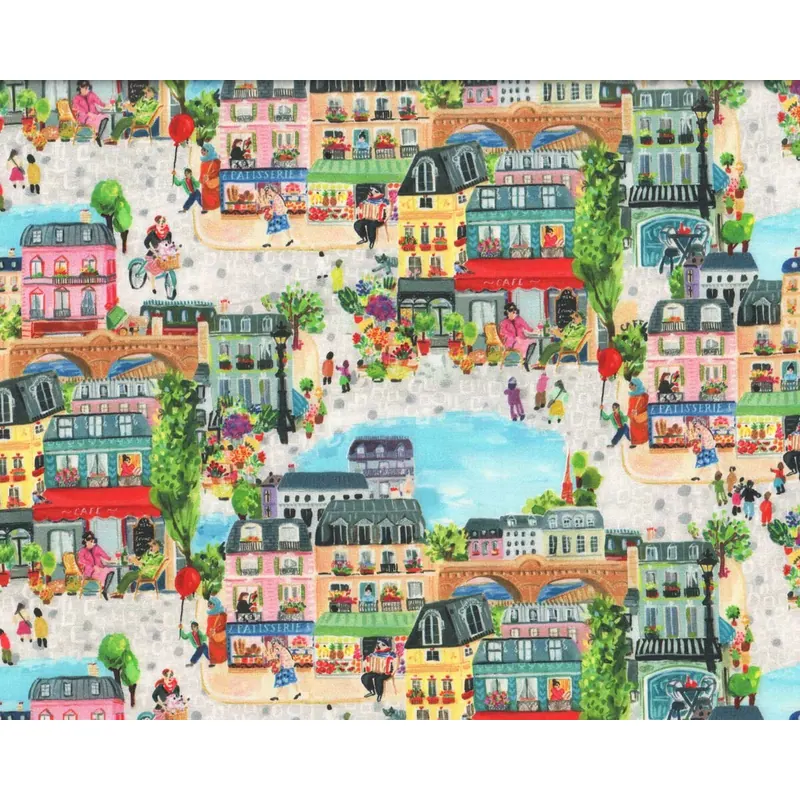 Patchworkstoff PARDON MY FRENCH, Pariser Gassen, Dear Stella