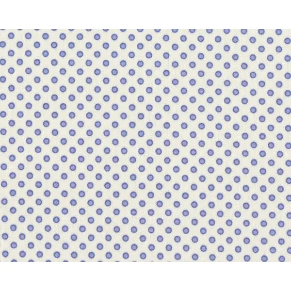 Patchworkstoff "Penelope" mit kleinen Punkte-Kreisen, creme-taubenblau