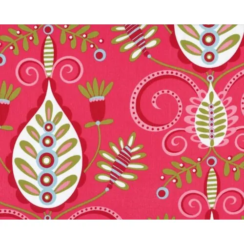 Patchworkstoff PILLOW & MAXFIELD mit Phantasie-Blüten, pink