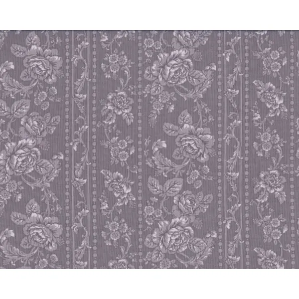 Patchworkstoff PRISTINE, Rosen-Bordürenstreifen, helles steingrau