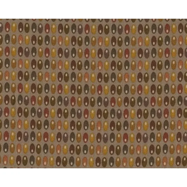 Patchworkstoff QUILTERS BASIC PERFECT, regelmäßige Mini-Ovale, helles schlammbraun