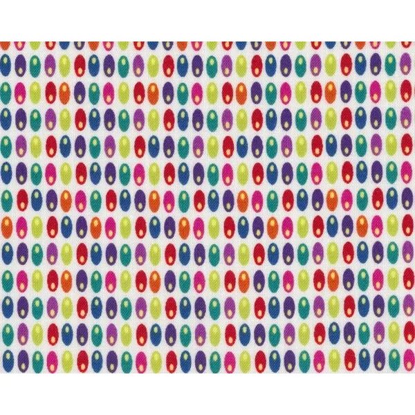 Patchworkstoff QUILTERS BASIC PERFECT, regelmäßige Mini-Ovale, rot-blau
