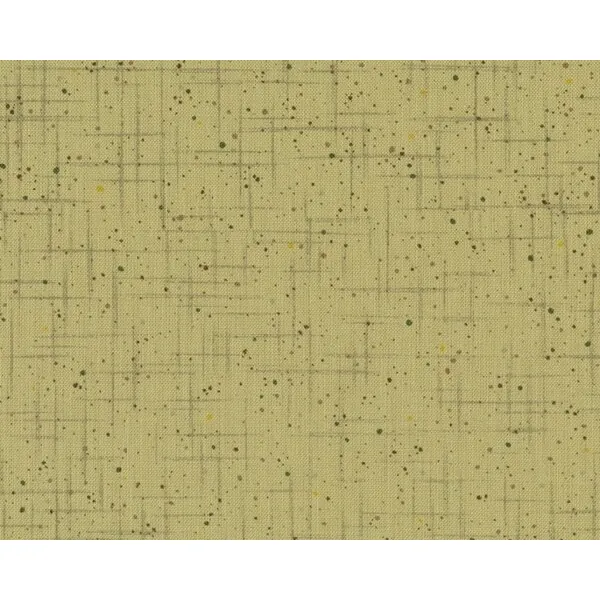 Patchworkstoff "Quilters Basic", Viereck-Stricheleien mit Pünktchen, helles olive