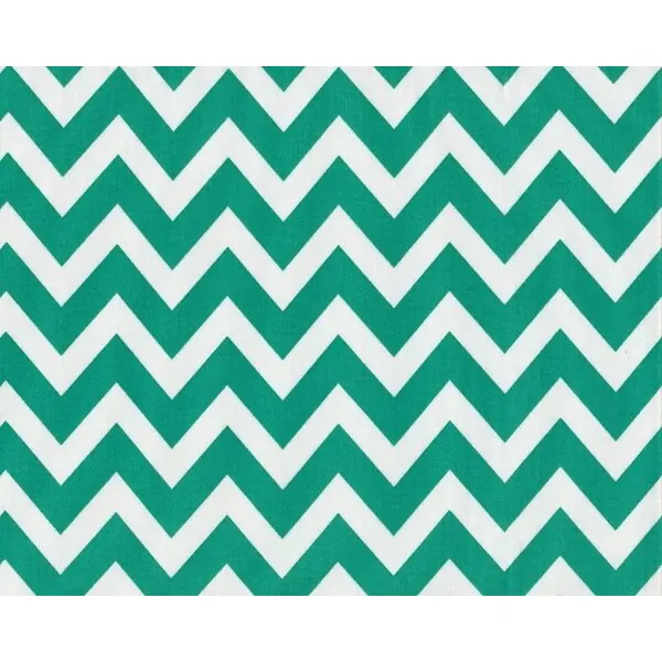 Patchworkstoff REMIX, breite Chevron-Zacken, türkisgrün-weiß
