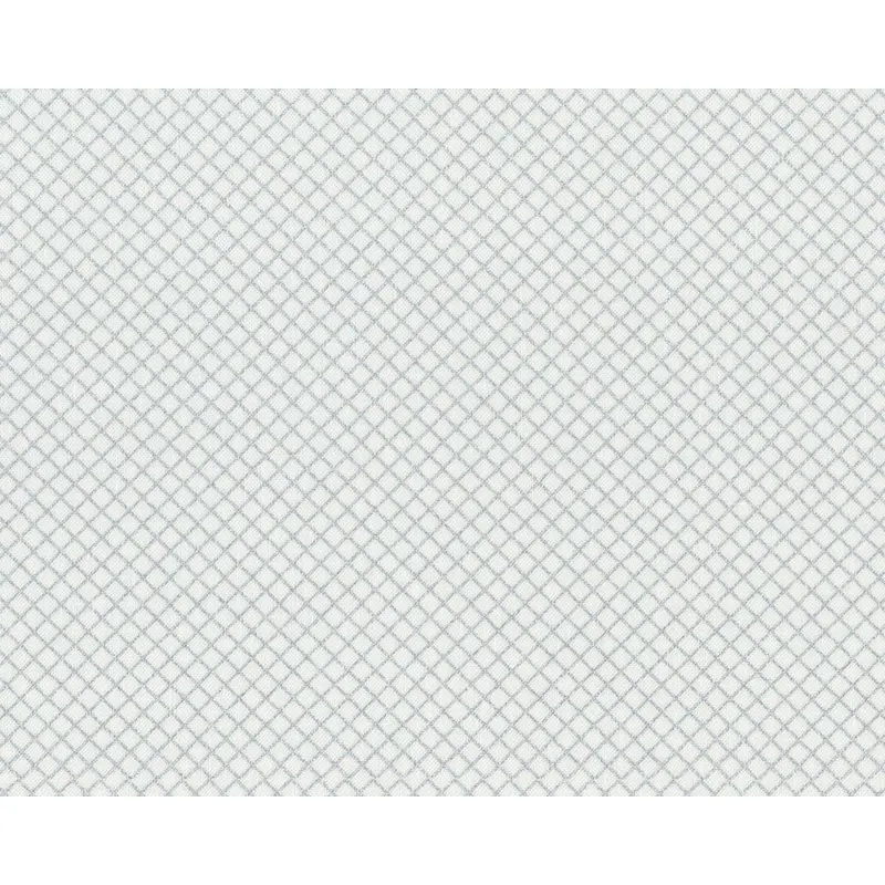 Patchworkstoff REMIX GLITTER, Rauten-Gitter, weiß-silber metallic