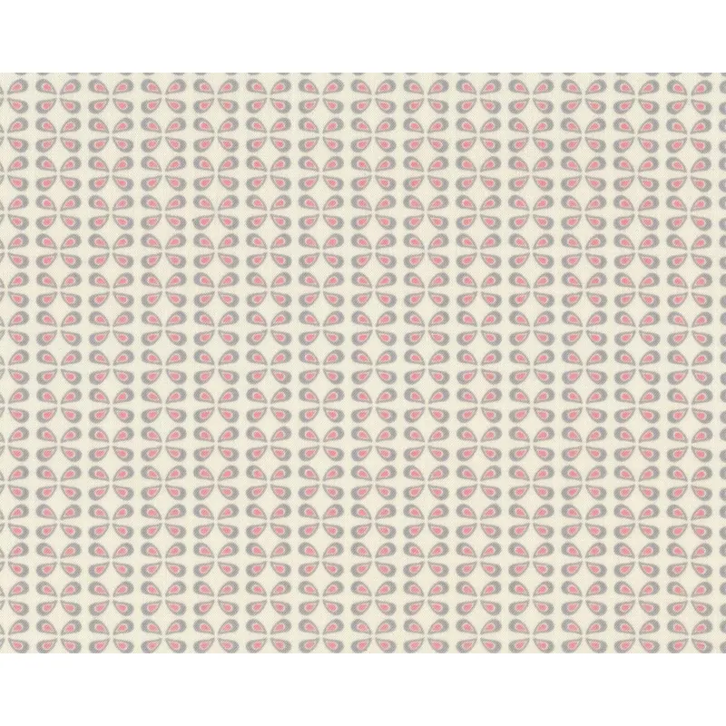 Patchworkstoff RHAPSODY BOP, Tropfenblüten, gebrochenes weiß-rosa