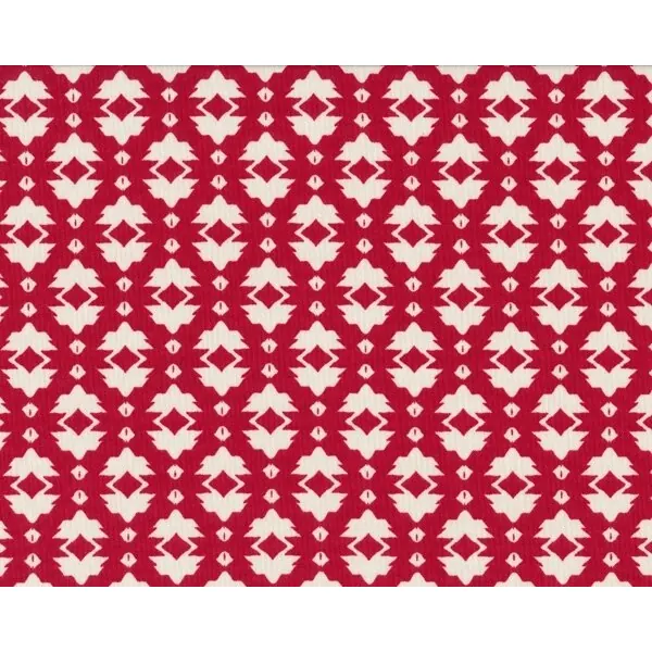 Patchworkstoff RIDDLES AND RHYMES, Rauten-Ornament-Muster, rot