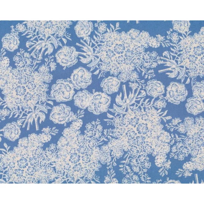 Patchworkstoff ROSE WATER, Blumensträuße, hellblau, Tina Givens