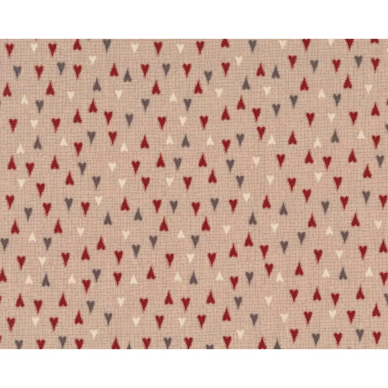 Patchworkstoff SCANDINAVIAN CHRISTMAS II, Herzen, beige, Lecien