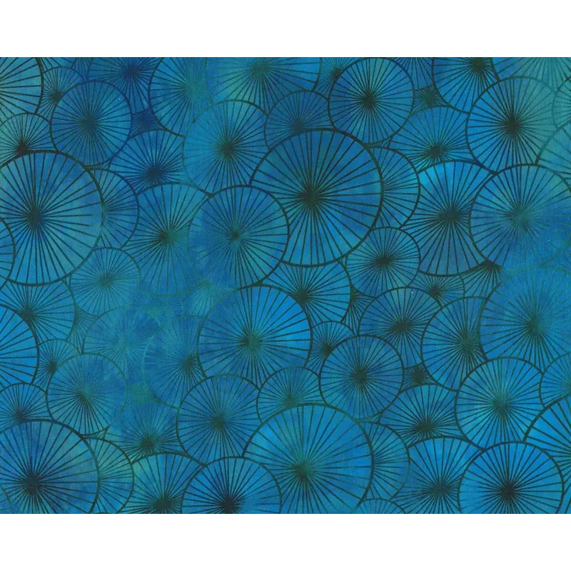 Patchworkstoff SEASONS, Segment-Kreise, aqua, In the Beginning
