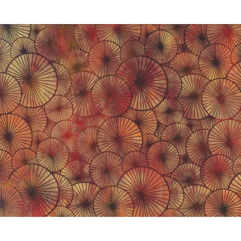 Patchworkstoff SEASONS, Segment-Kreise, terracotta, In the Beginning