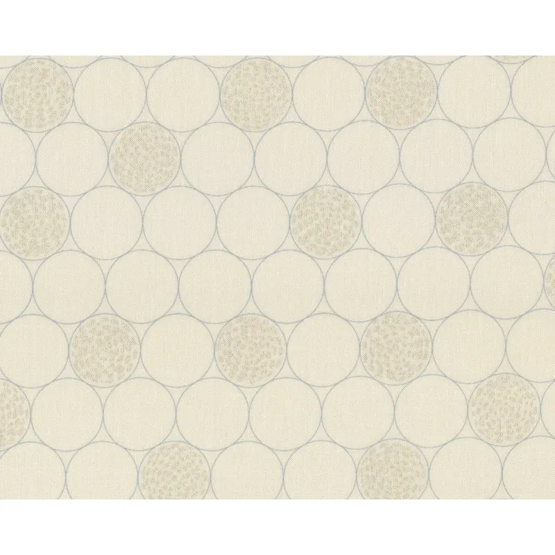 Patchworkstoff SHIMMER, Waben-Kreise, creme-hellgold metallic