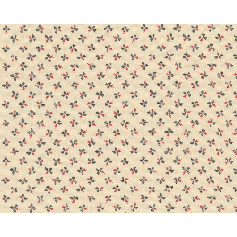 Patchworkstoff SILVER LININGS, Mini-Windräder, creme-stumpfes rot, Moda Fabrics