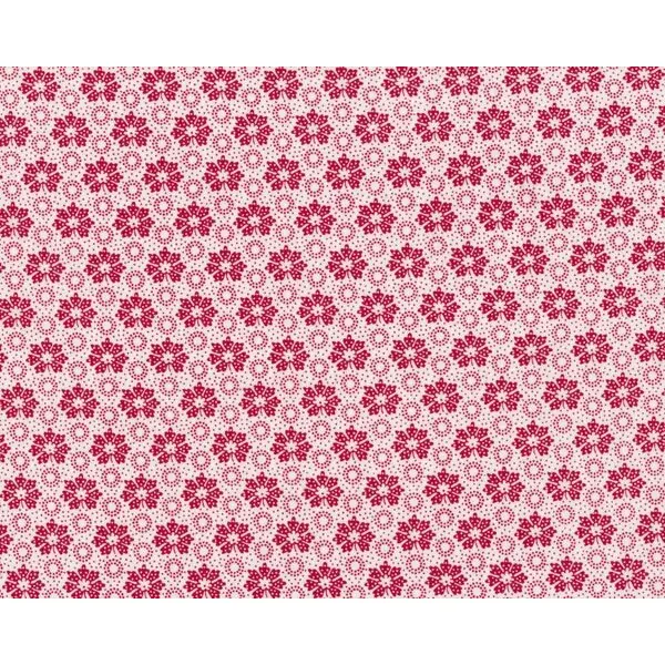 Patchworkstoff SIMPLE PLEASURES mit Blumen, Scherenschnitt, rot, Northcott