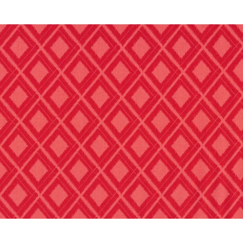 Patchworkstoff SIMPLY COLORFUL, Rautenmuster, pastellrot-rot, Moda Fabrics