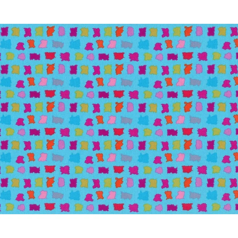 Patchworkstoff SKETCH BOOK, Tupfen-Karo, himmelblau