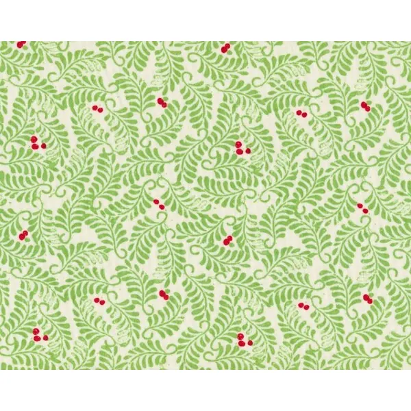 Patchworkstoff SOLSTICE, feine Blattranken, wollweiß, Moda Fabrics