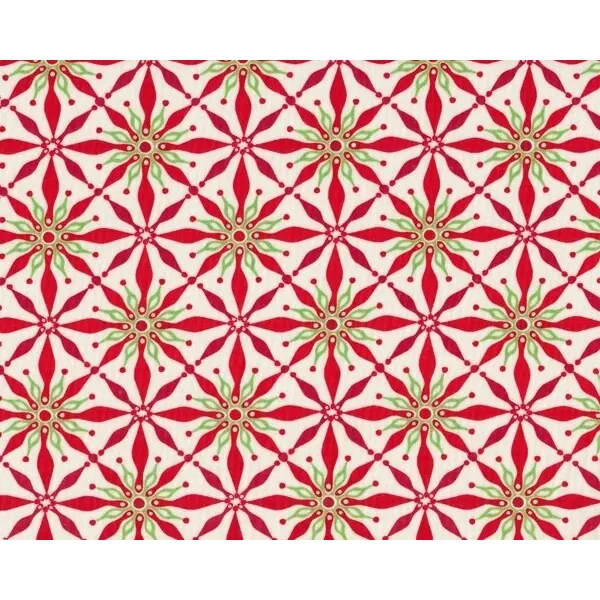 Patchworkstoff SOLSTICE, großes Blüten-Rautengitter, rot, Moda Fabrics