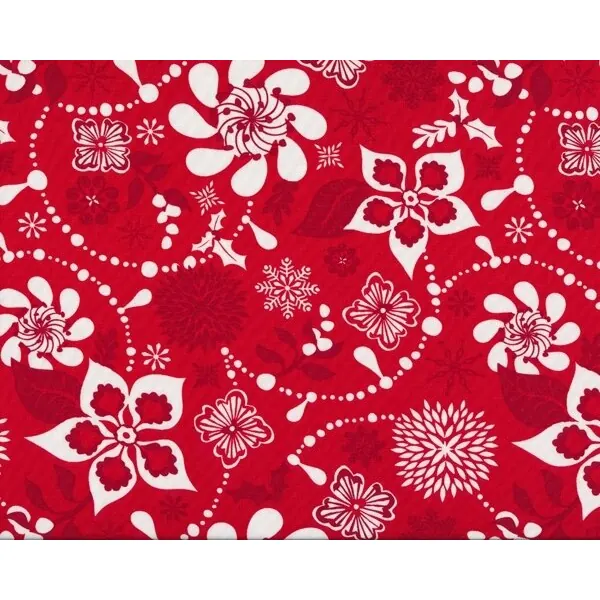 Patchworkstoff SOLSTICE, Weihnachtsblüten, rot, Moda Fabrics