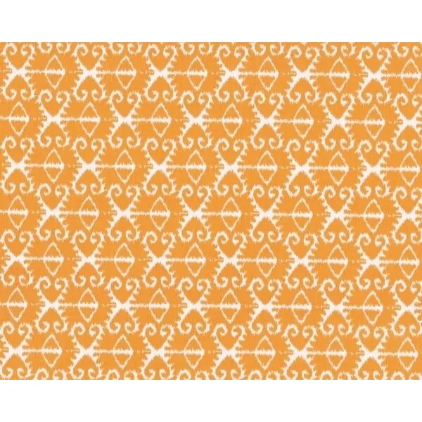 Patchworkstoff "Spa", gebrochenes Ornamentstreifen-Muster, gedecktes orange-weiß