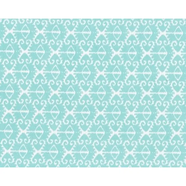 Patchworkstoff "Spa", gebrochenes Ornamentstreifen-Muster, hellblau-weiß