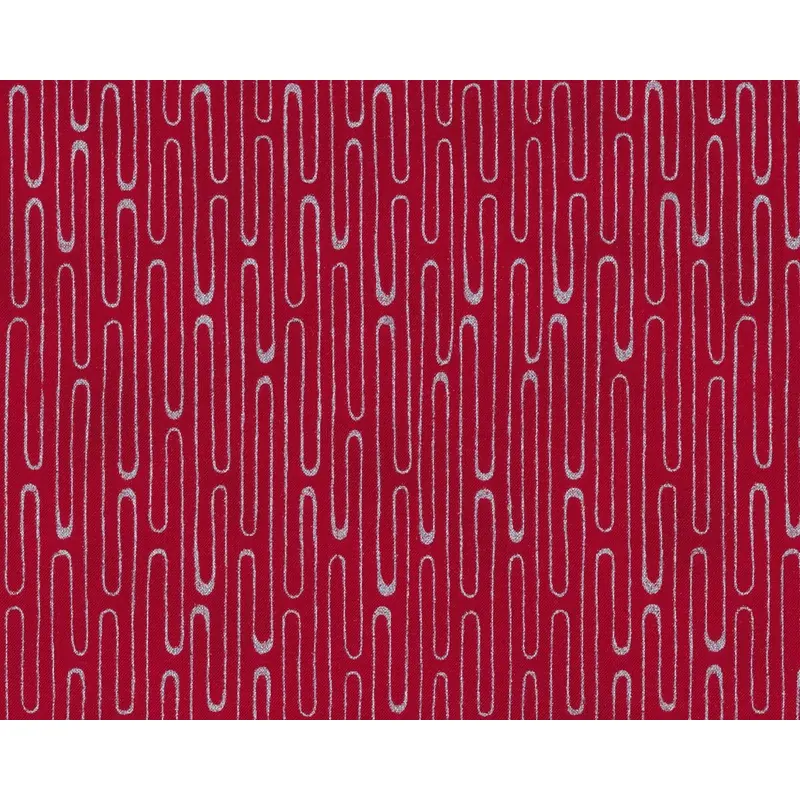Patchworkstoff SPARKLE, Stäbchen-Wellen, dunkelrot-silber metallic