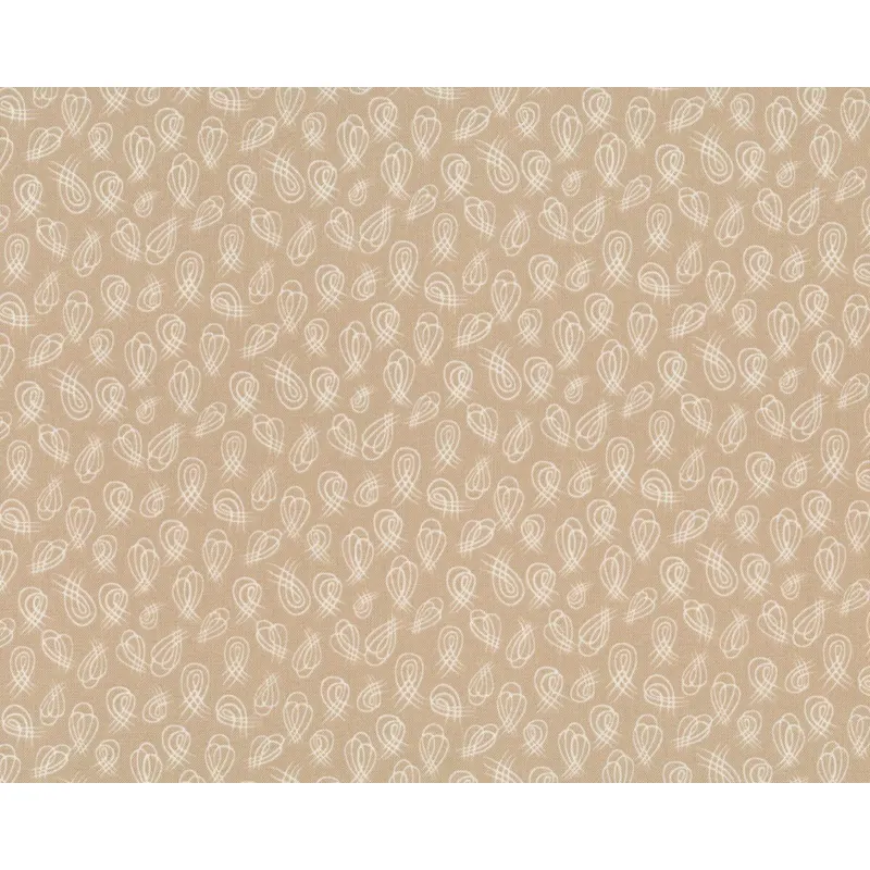 Patchworkstoff STAR LANDING, Kringel-Herzen, beige