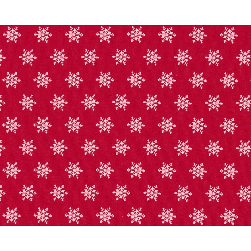 Patchworkstoff SUGAR PLUM CHRISTMAS, Schneeflocken, rot-weiß, Moda Fabrics