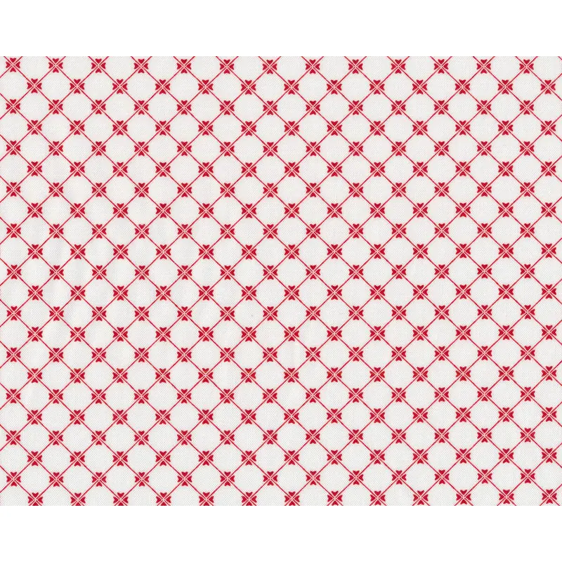Patchworkstoff TILED UP, Kleeblatt-Raster, rot