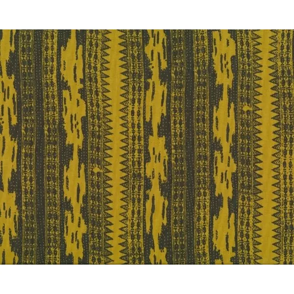 Patchworkstoff VAGABOND SHERPA, Ikatmuster-Streifen, limette-anthrazit