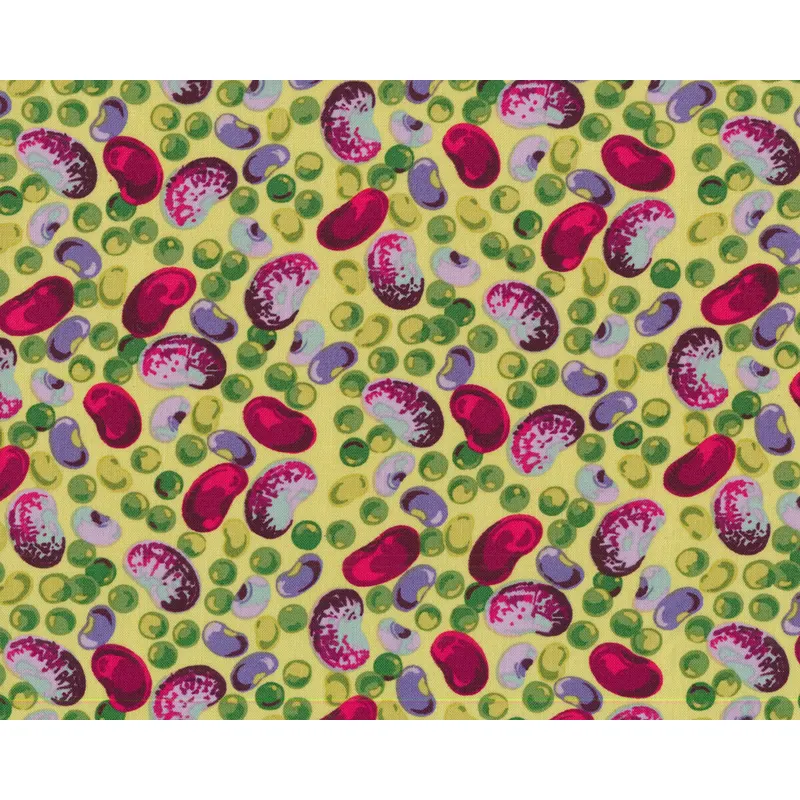 Patchworkstoff VEGGIES, Bohnen, senfgelb, Martha Negley