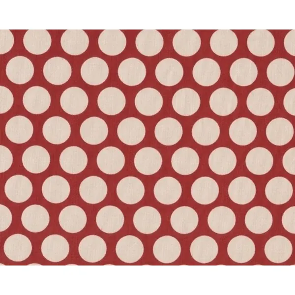 Patchworkstoff "Vintage Groove" mit regelmäßigen Kreis-Reihen, rostrot