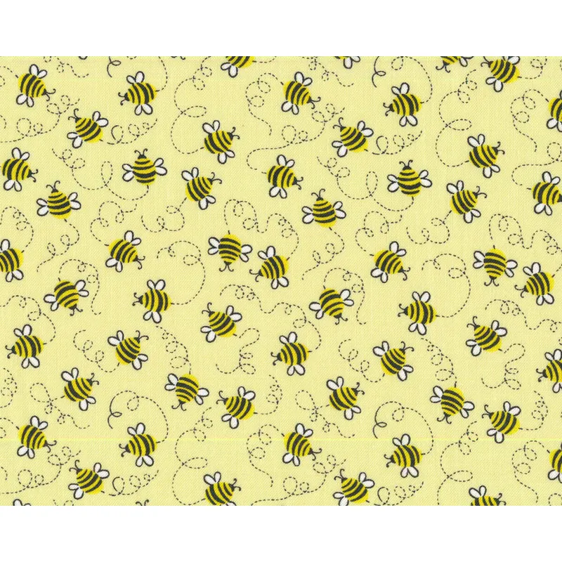 Patchworkstoff WHAT'S THE BUZZ, Bienen, hellgelb, Timeless Treasures