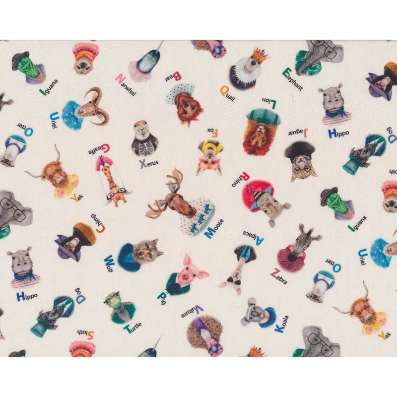 Patchworkstoff ZOOTOPIA, Tier-Alphabet, Elizabeth's Studio