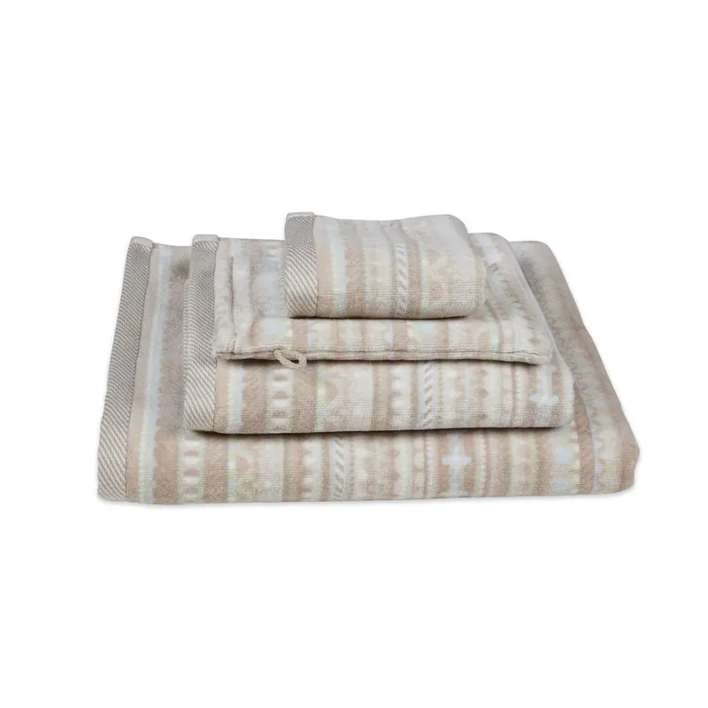 PiP Studio Handtuch Geometric Print Sand Set a 3 Stk 55x100 natur