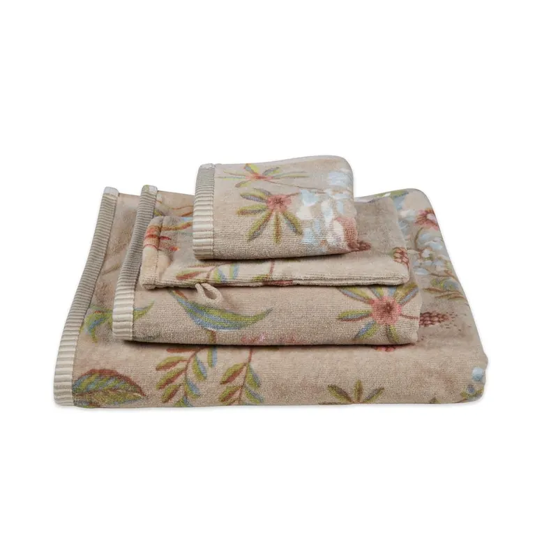 PiP Studio Handtuch Secret Gar n Khaki Set a 3 Stk 55x100 natur